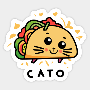 Cato = Cat + Taco Sticker